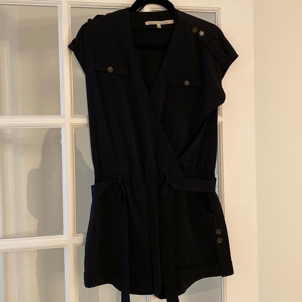 Black utility romper small